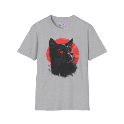 Black Cat Over Full Moon 2 Adult T-shirt