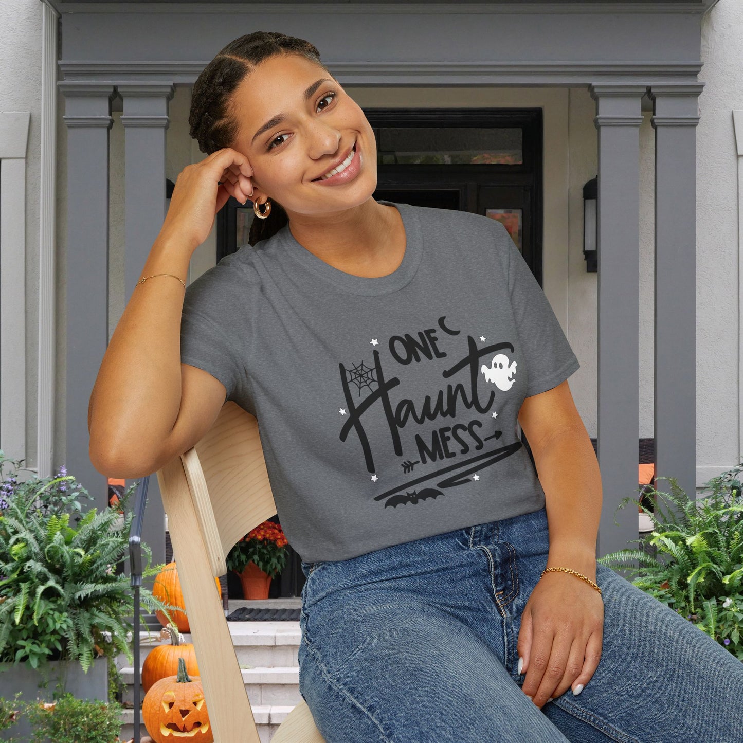 One Haunt Mess Adult T-shirt