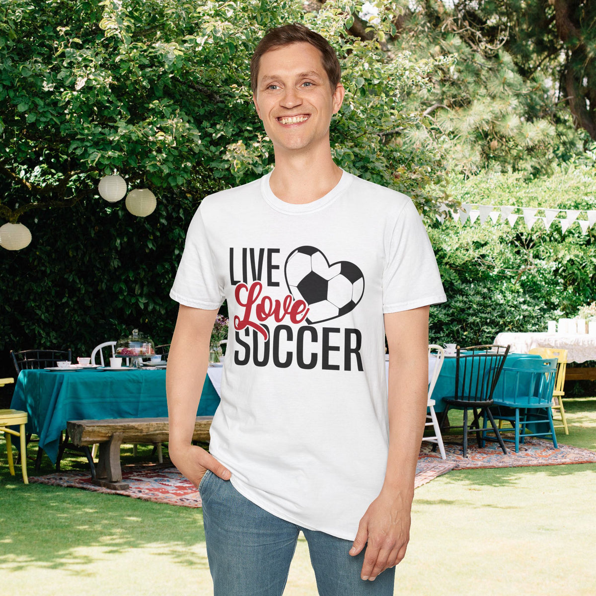 Live Love Soccer Adult T-shirt
