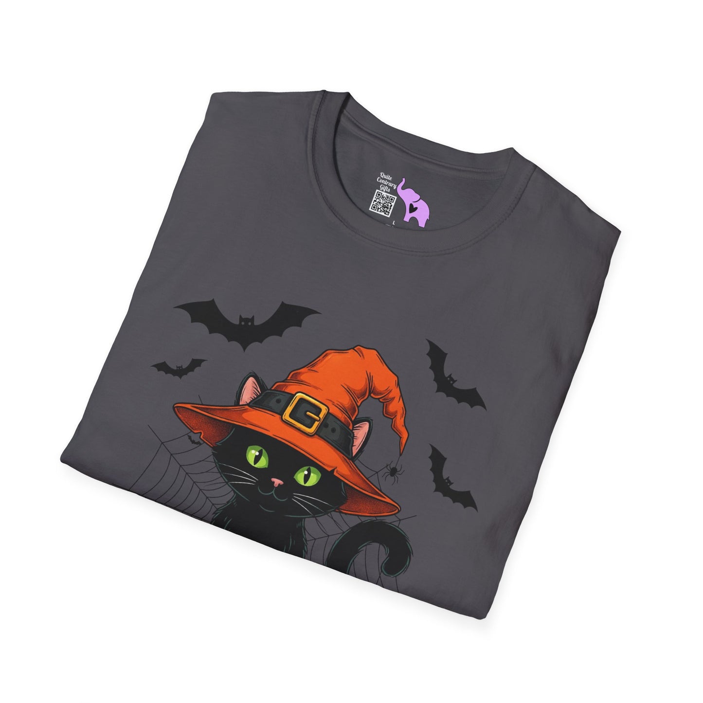 Spooky Mama (Black Catl) Adult T-shirt