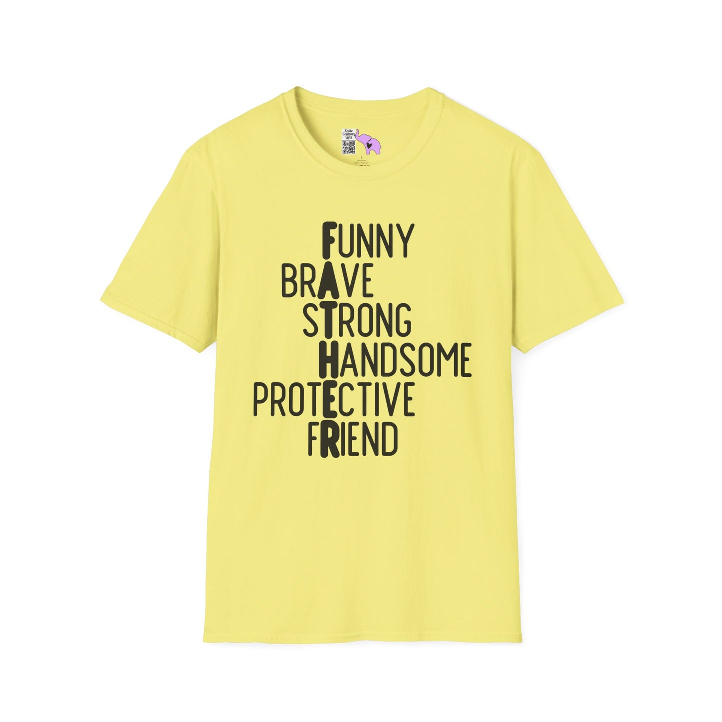 Father-Funny, Brave, Strong, Handsome, Protective, Friend Adult T-shirt