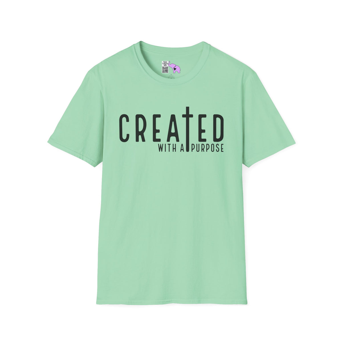 Created With A Purpose (with Cross) Adult T-shirt