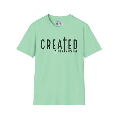 Created With A Purpose (with Cross) Adult T-shirt