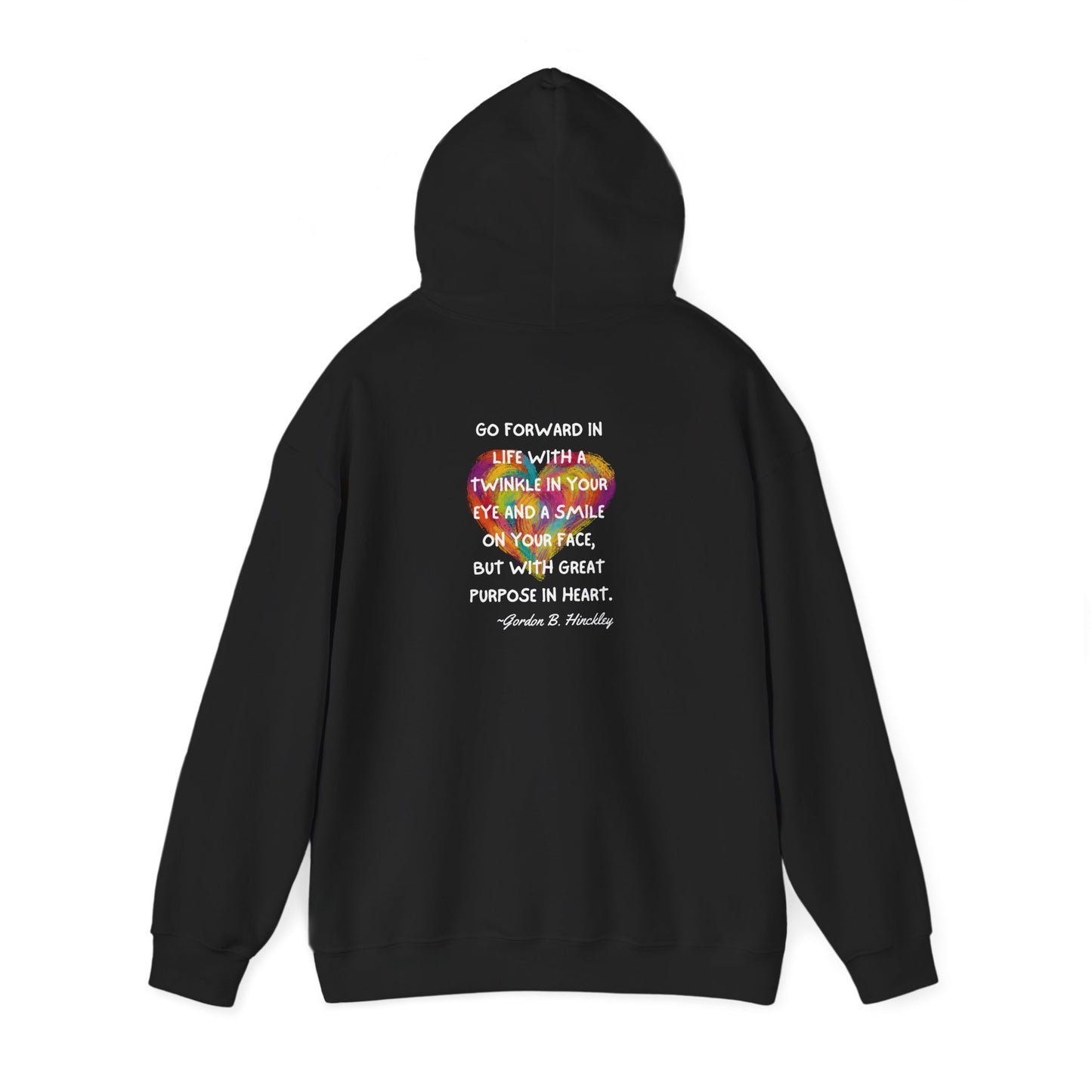 Go With Purpose In Heart Heavy Blend™ Hooded Sweatshirt