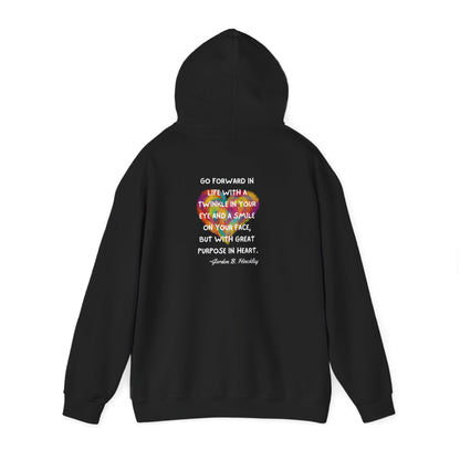 Go With Purpose In Heart Heavy Blend™ Hooded Sweatshirt