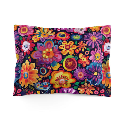 Floral Fiesta Microfiber Pillow Sham
