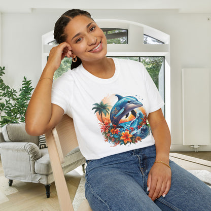 Tropical Dolphin Adult T-shirt