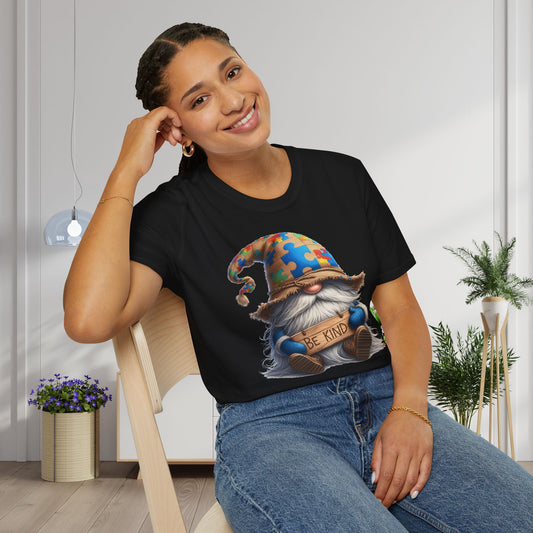 Be Kind Autism Awarness Gnome Adult T-shirt