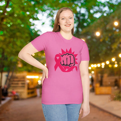 Breast Cancer Warrior Punch Adult T-shirt