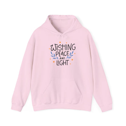 Hanukkah Wishing Peace & Light 3 Heavy Blend™ Hooded Sweatshirt