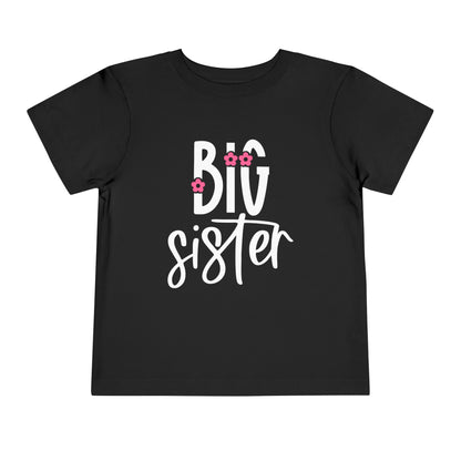 Big Sister (Pink Flowers) Toddler Tee