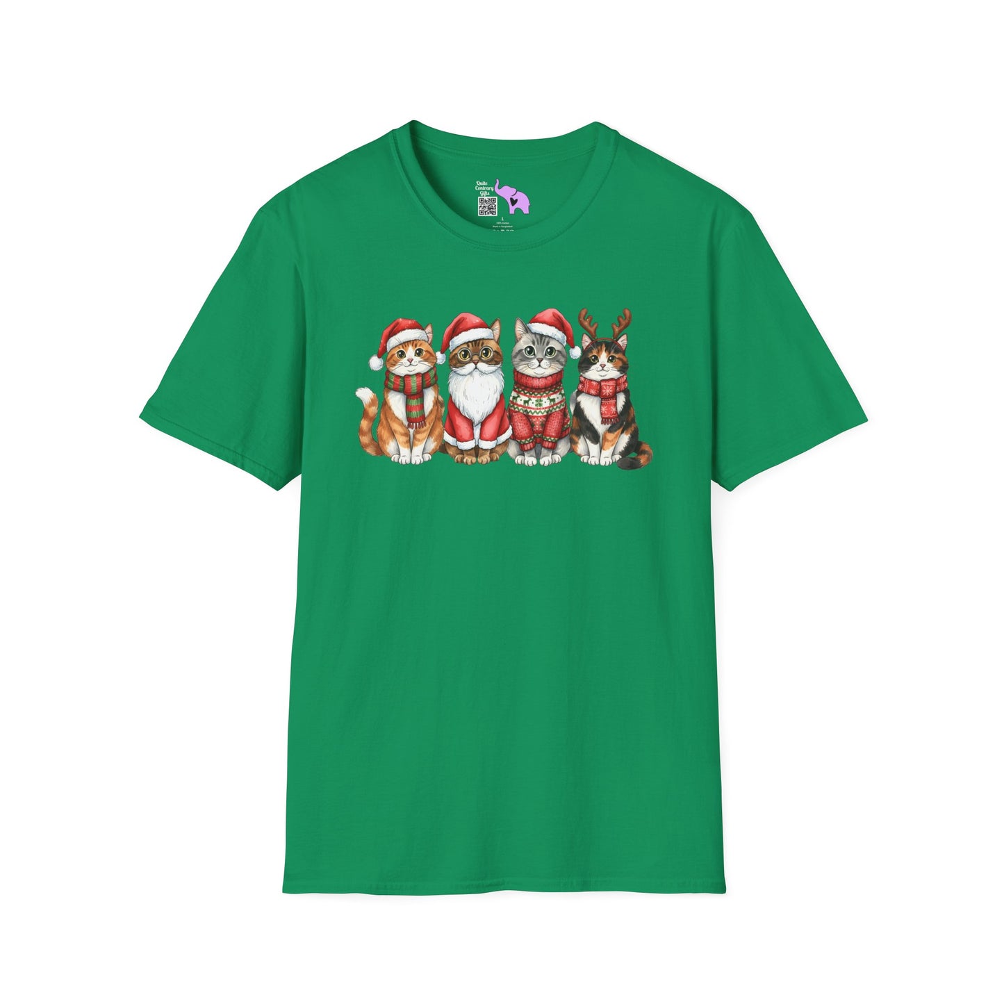 Santa Claus Cats Adult T-shirt