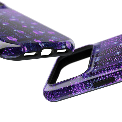 Purple Raindrops MagSafe® Compatible Tough Case for iPhone