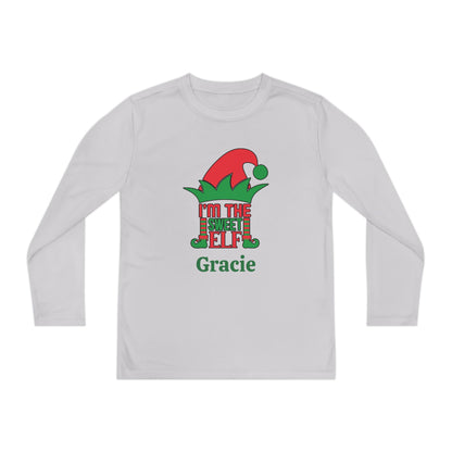 I'm The Sweet Elf Personalized Youth Long Sleeve Tee