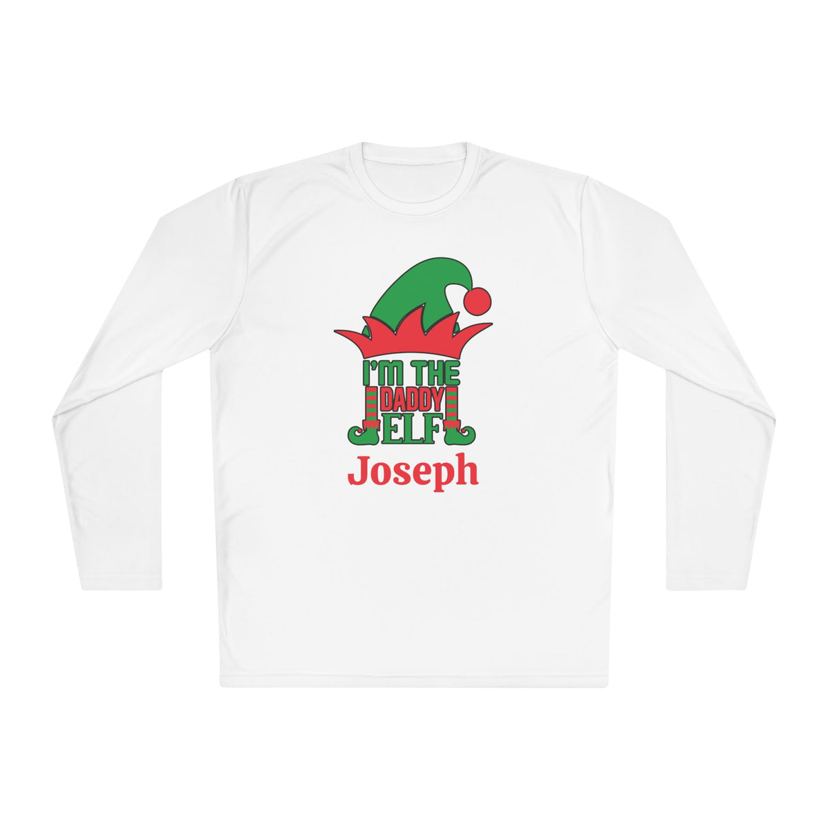 I'm The Daddy Elf Personalized Adult Long Sleeve Tee