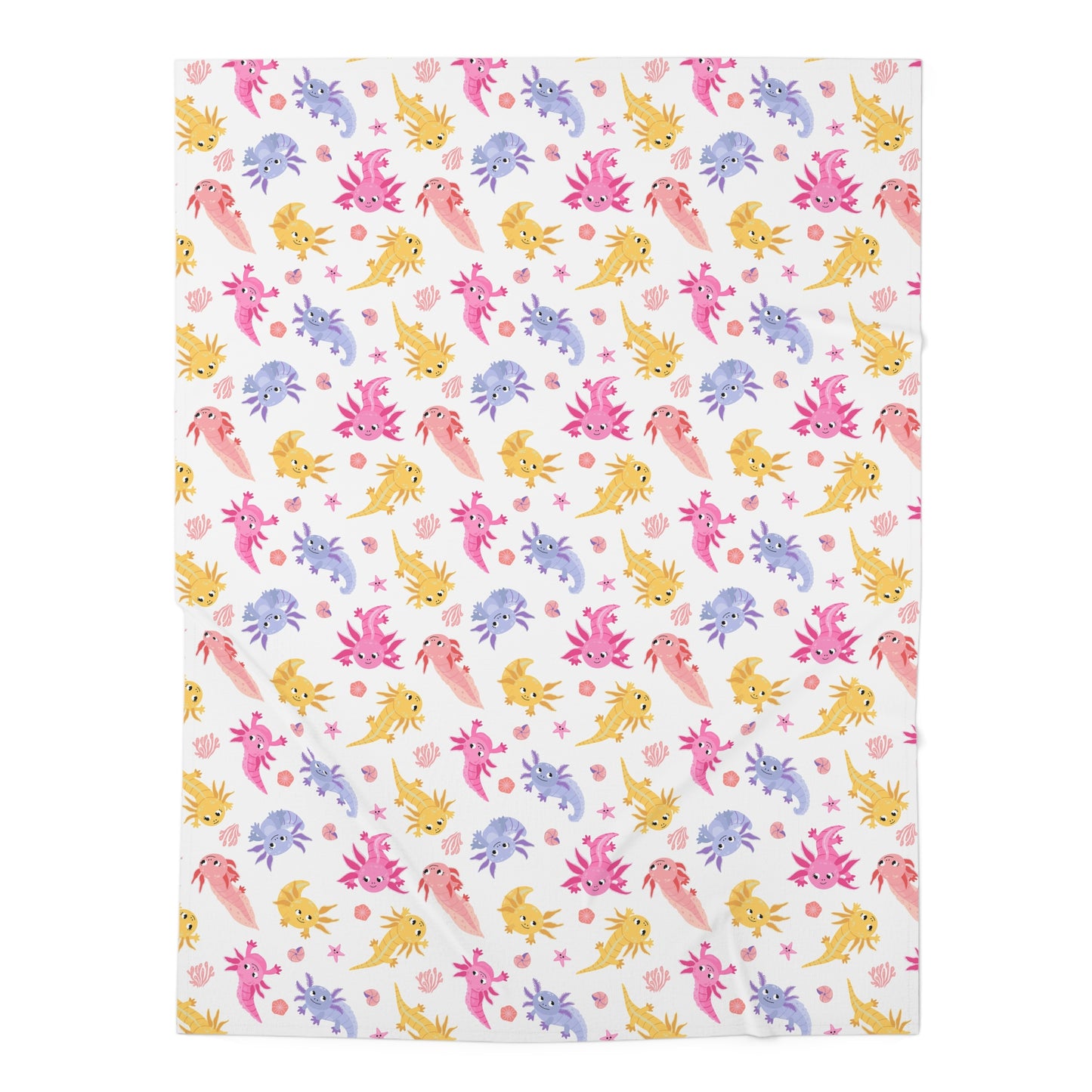 Axolotl Whimsy Baby Swaddle Blanket