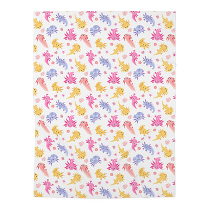 Axolotl Whimsy Baby Swaddle Blanket