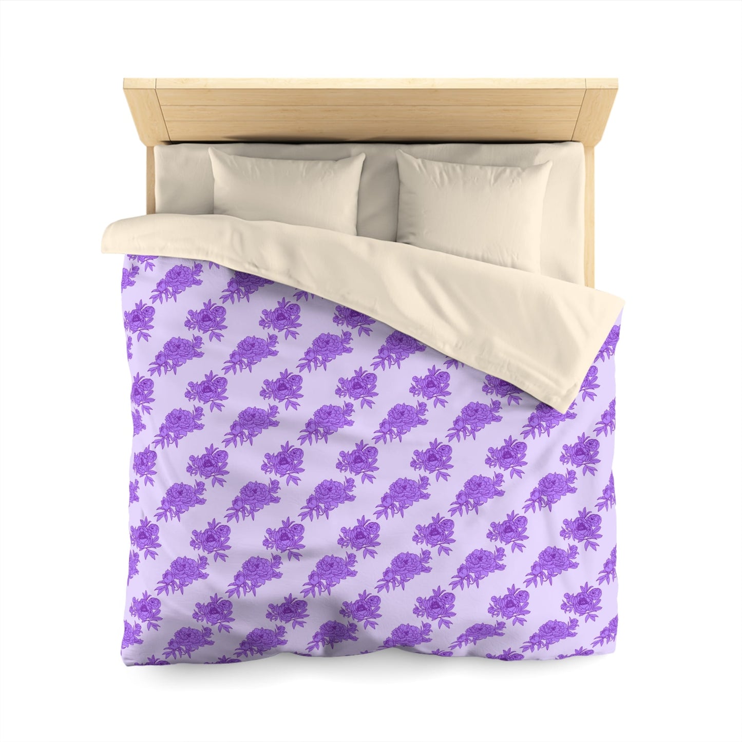 Royal Orchid Peonies Microfiber Duvet Cover