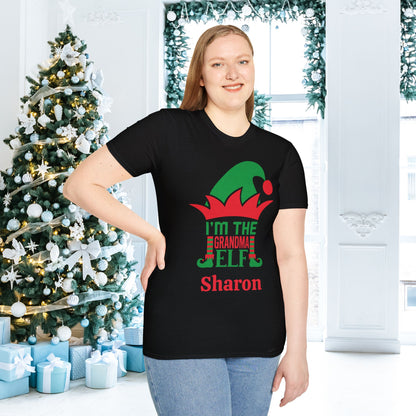 I'm The Grandma Elf Personalized Adult T-shirt