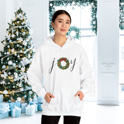 Joy w/Wreath Adult Heavy Blend™ Hooded Sweatshirt