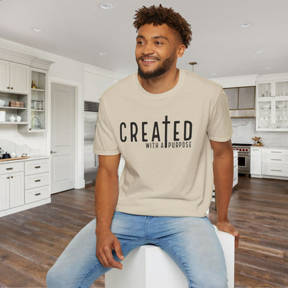 Created With A Purpose (with Cross) Adult T-shirt