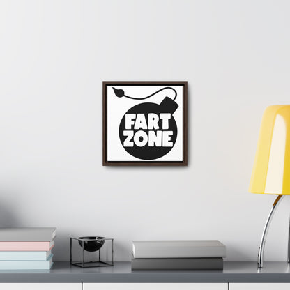 Fart Zone Canvas Wraps, Square Frame