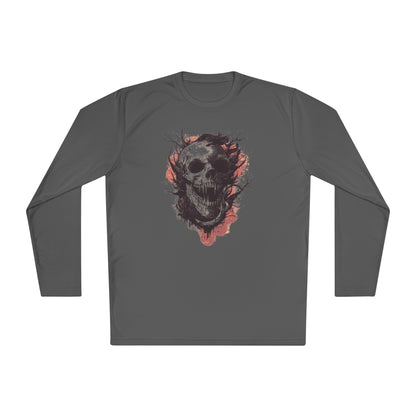 Creepy Skull in Tree Adult Long Sleeve Tee