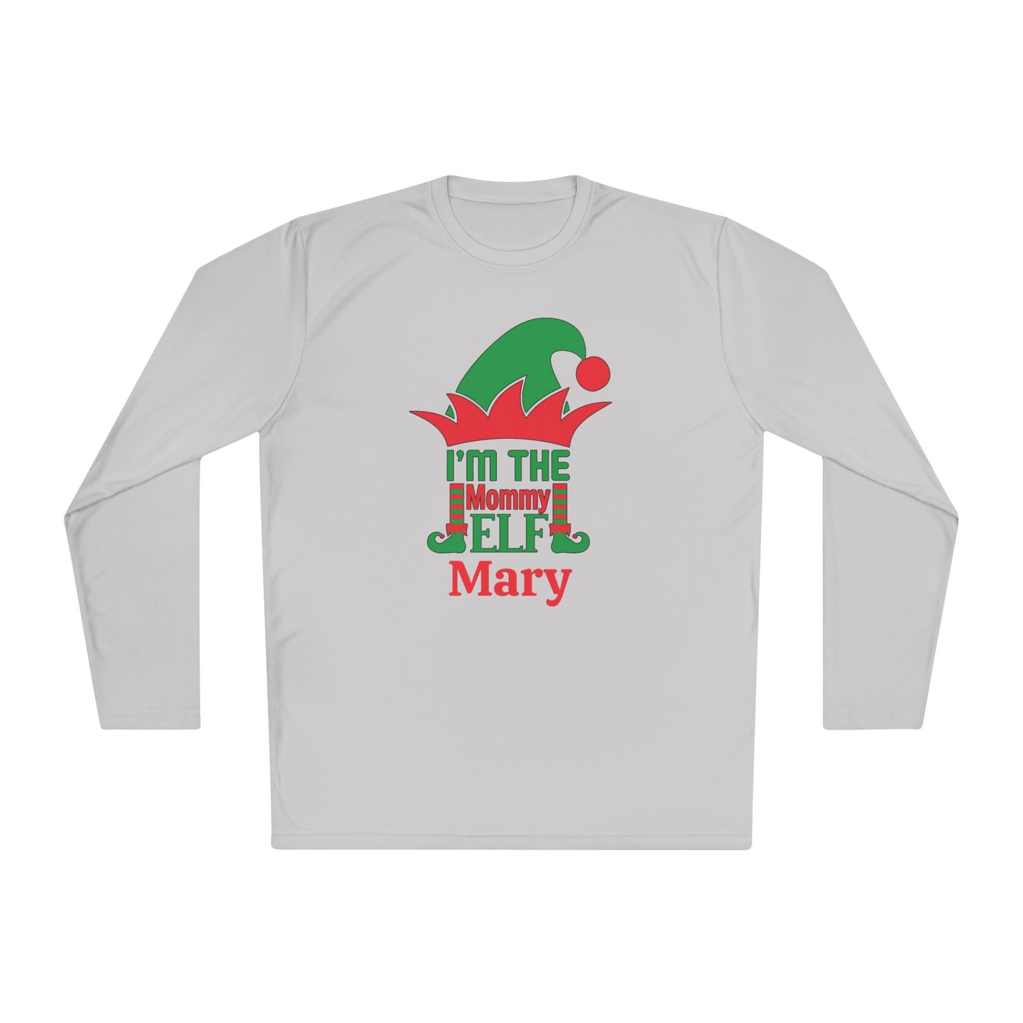 I'm The Mommy Elf Personalized Adult Long Sleeve Tee