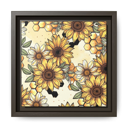 Sunflowers & Honeycombs Framed Canvas Art
