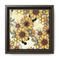 Sunflowers & Honeycombs Framed Canvas Art
