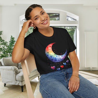 Colorfall Heart Moon Adult T-shirt