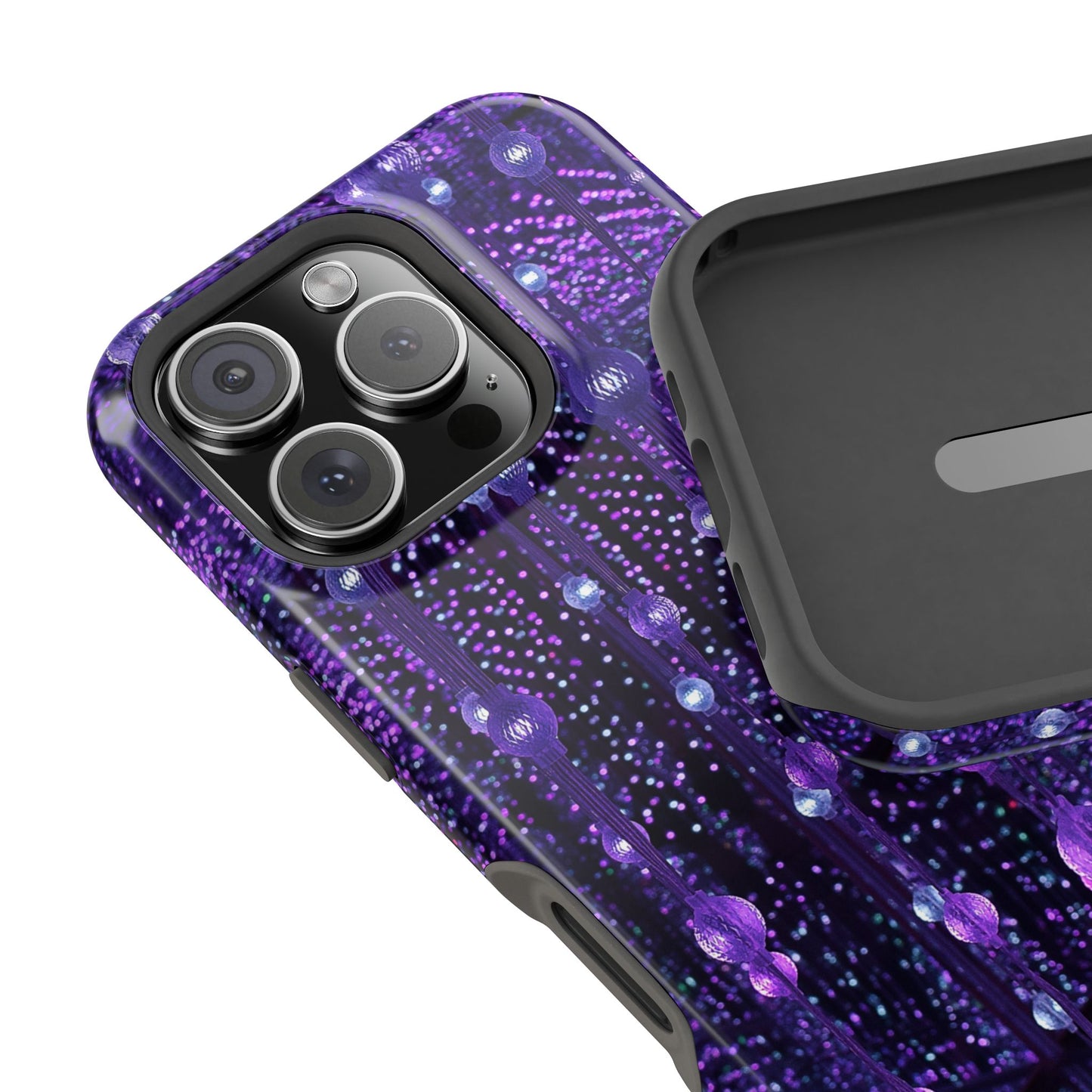 Purple Raindrops MagSafe® Compatible Tough Case for iPhone