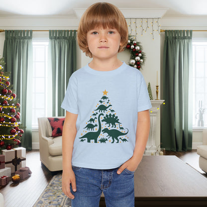 Dinosaur Christmas Tree Heavy Cotton™ Toddler T-shirt