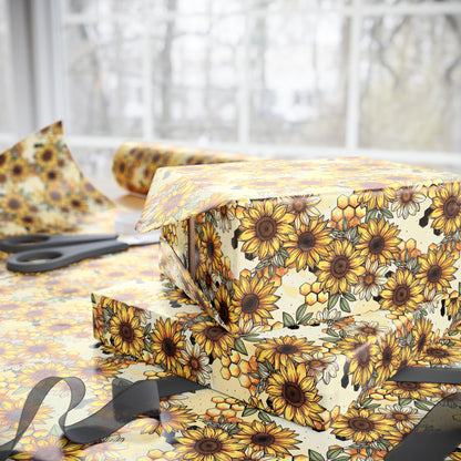 Honecombs & Sunflowers Wrapping Paper