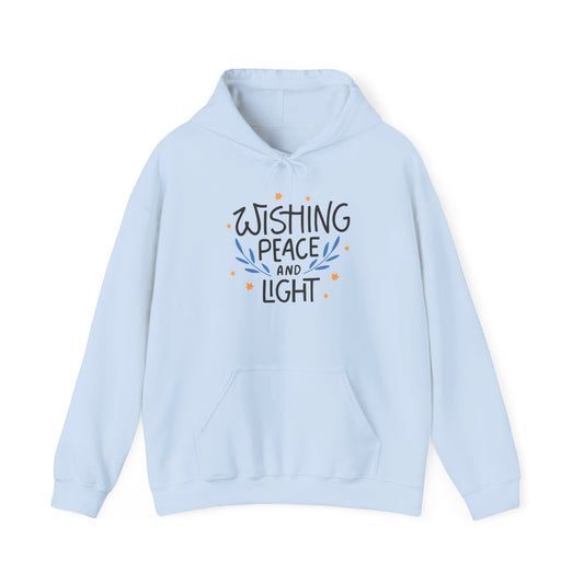 Hanukkah Wishing Peace & Light 3 Heavy Blend™ Hooded Sweatshirt