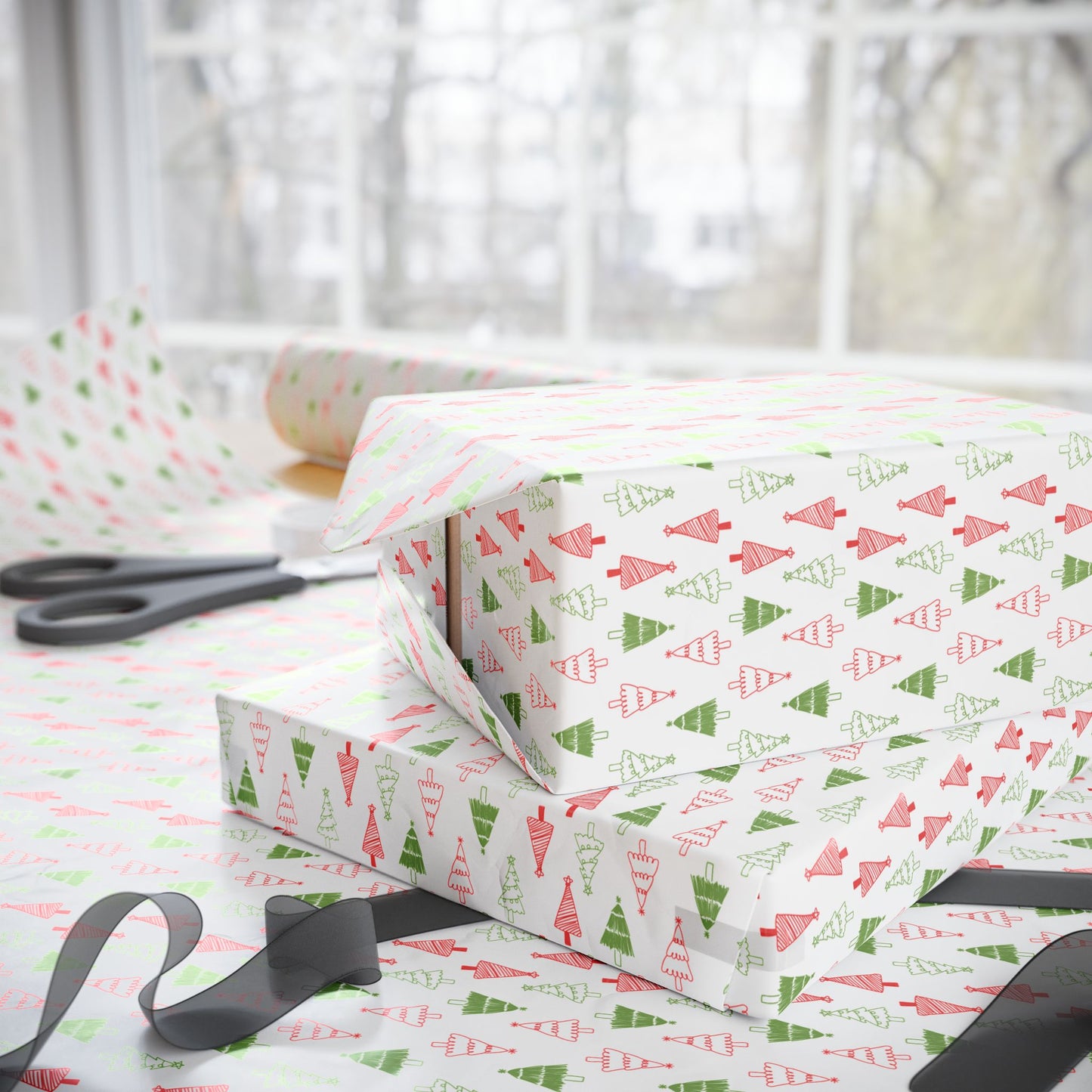 Merry Little Trees Wrapping Paper