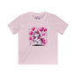 Pink & Black Sparkly Unicorn Kids Softstyle Tee