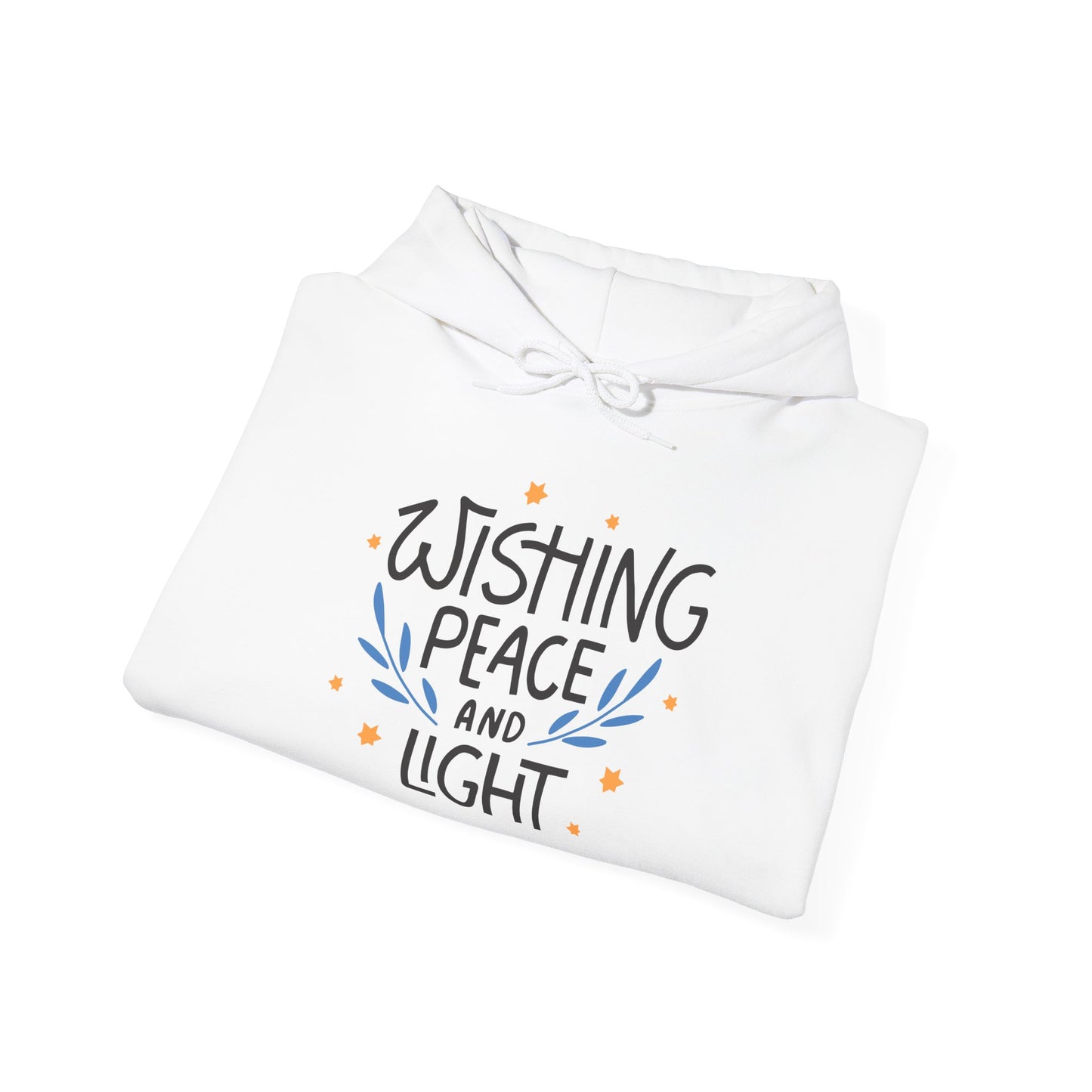 Hanukkah Wishing Peace & Light 3 Heavy Blend™ Hooded Sweatshirt