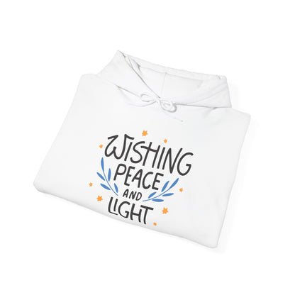 Hanukkah Wishing Peace & Light 3 Heavy Blend™ Hooded Sweatshirt