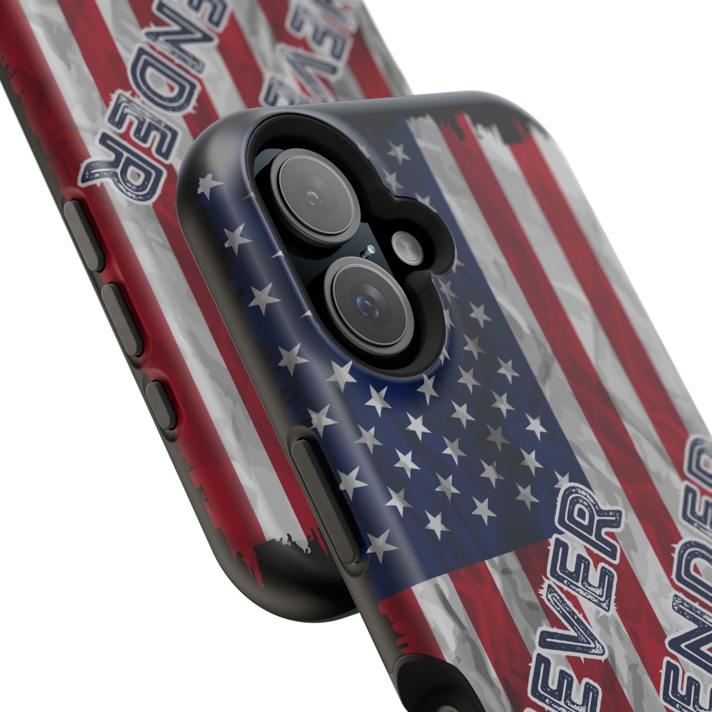 Never Surrender American Flag MagSafe® Compatible Tough Case for iPhone