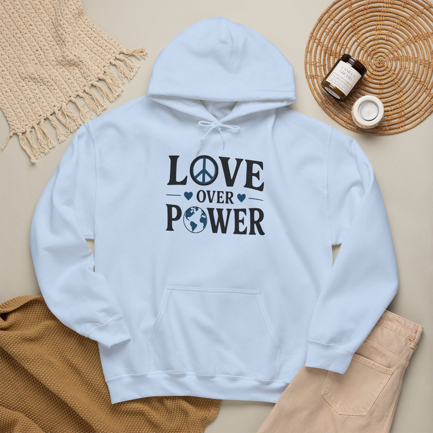 ""When the Power of Love Overcomes the Love of Power, the World Will Know Peace Heavy Blend™ Hooded Sweatshirt