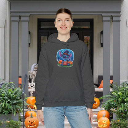 Spooky Stitch w/Pumpkins Heavy Blend™ Hooded Sweatshirt