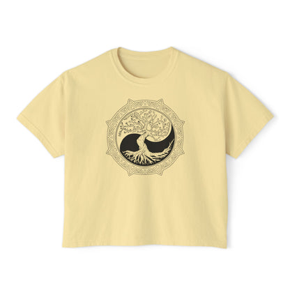 Tree of Life Yin Yang 6 Women's Boxy Tee