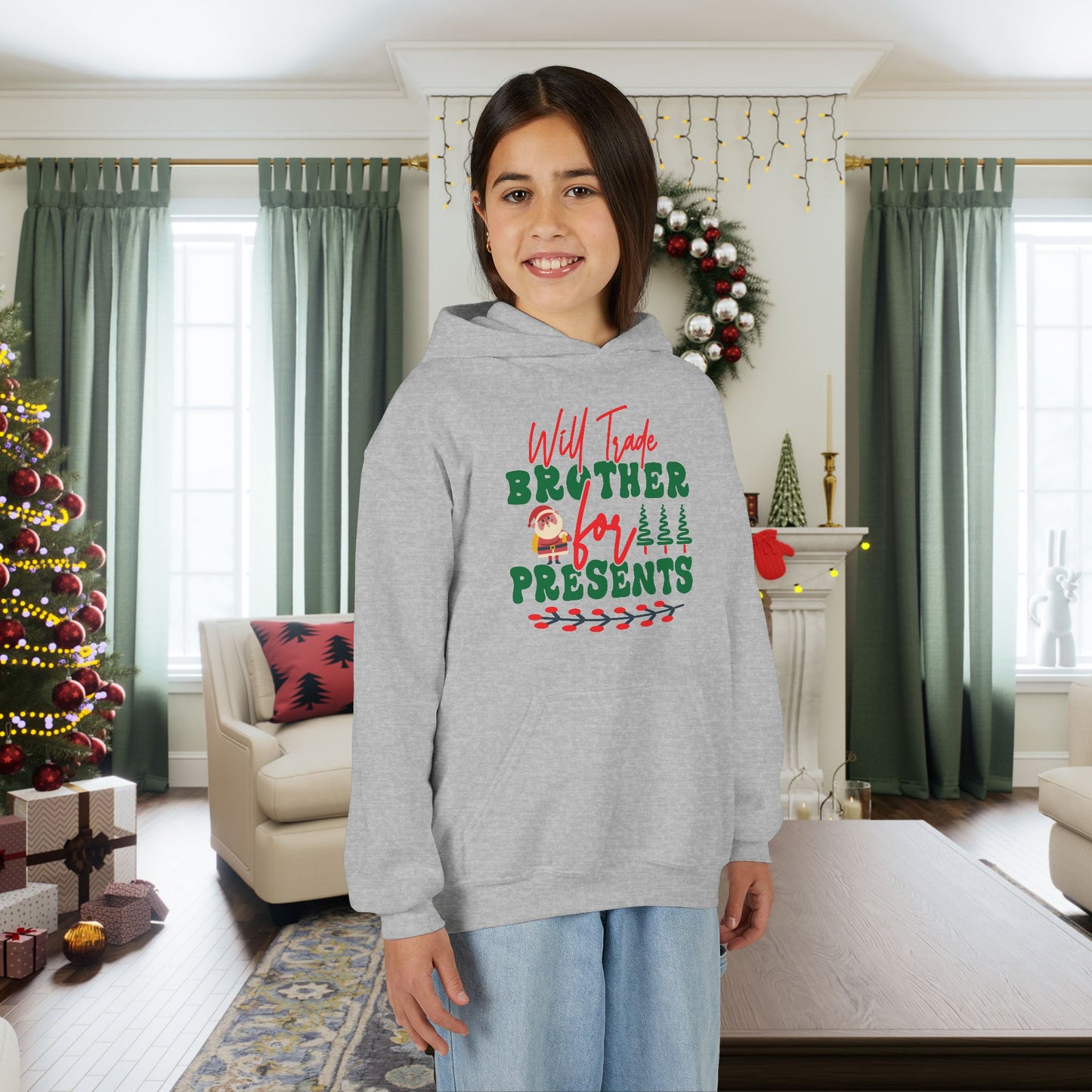 Will Trade Brother For Presents Youth Hoodie