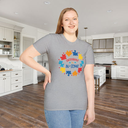 Different Is Awesome Autism Awarness Adult T-shirt