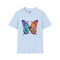 Colorful Floral Butterfly Adult T-shirt