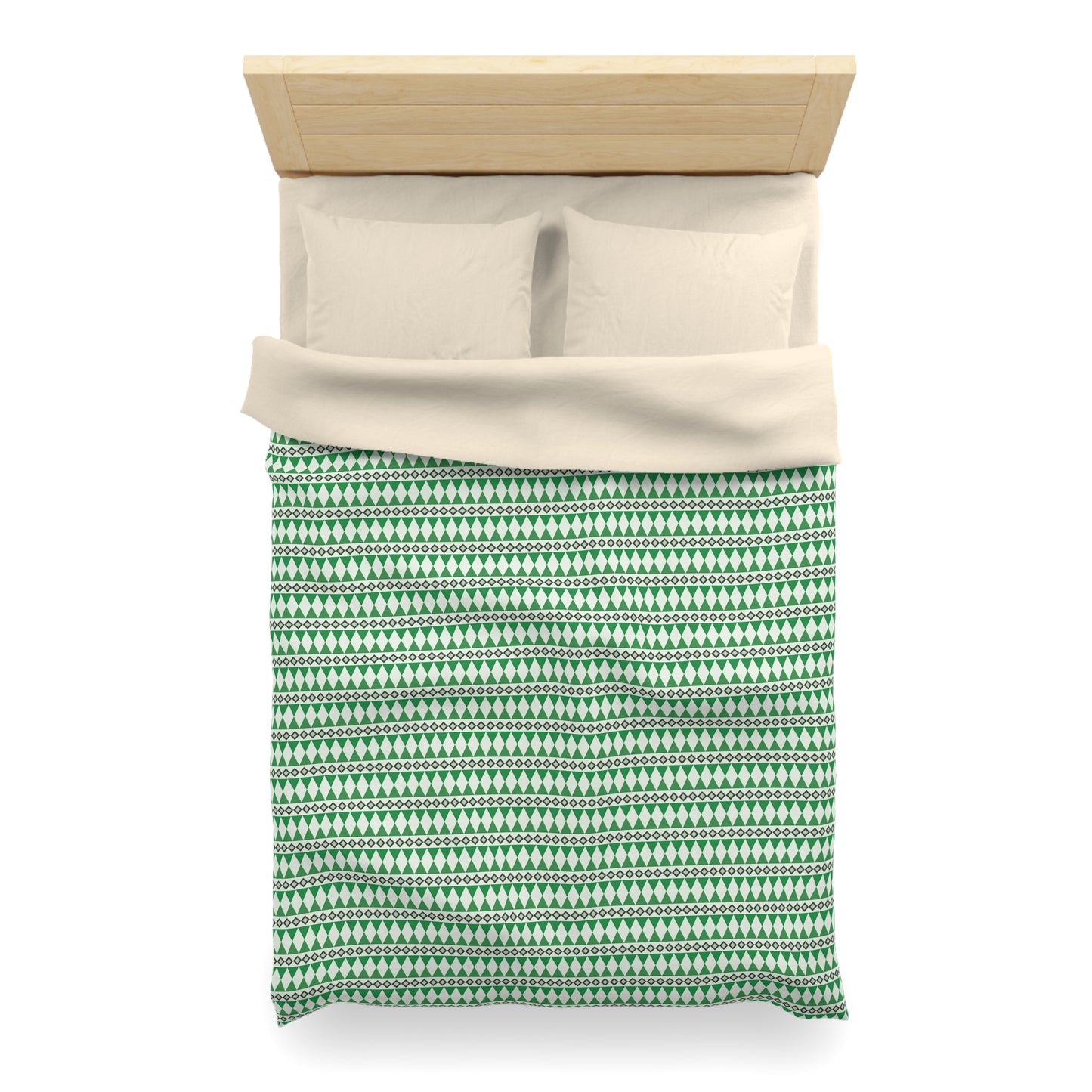 Moss Cairn Stripes Microfiber Duvet Cover