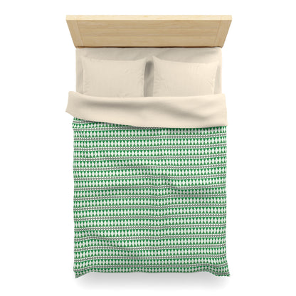 Moss Cairn Stripes Microfiber Duvet Cover