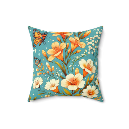 Petals & Wings Throw Pillow