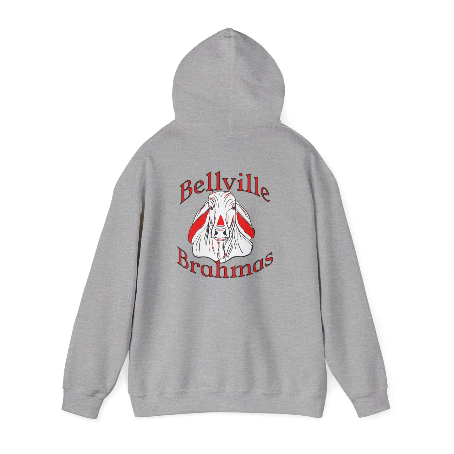 ""Bellville Brahmas Mascot Adult Heavy Blend™ Hooded Sweatshirt